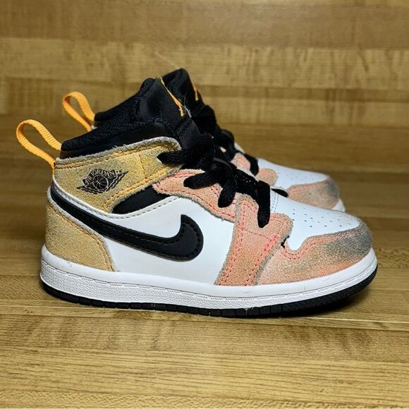 Nike Air Jordan 1 Mid SE TD TODDLER Size 7C  DX4366-800 Magic Ember Orange - Picture 1 of 6